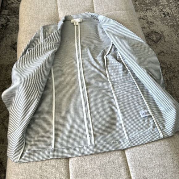 RACHEL ZOE CHECKED  JACKET GREY AND WHITE M - Picture 4 of 8